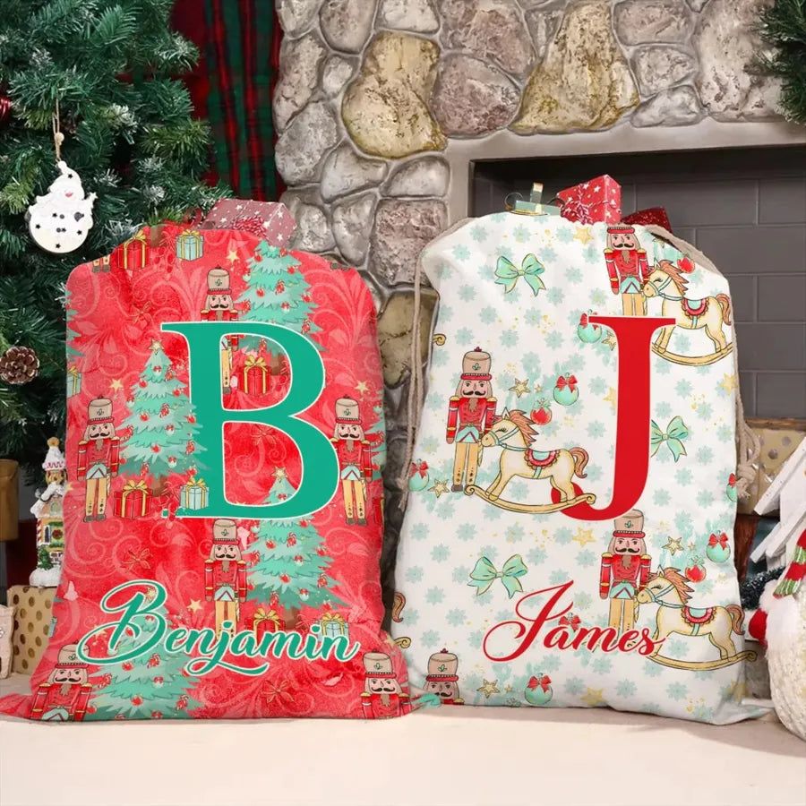 Personalized Christmas Drawstring Bag