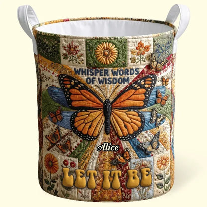 Personalized Butterfly Laundry Basket
