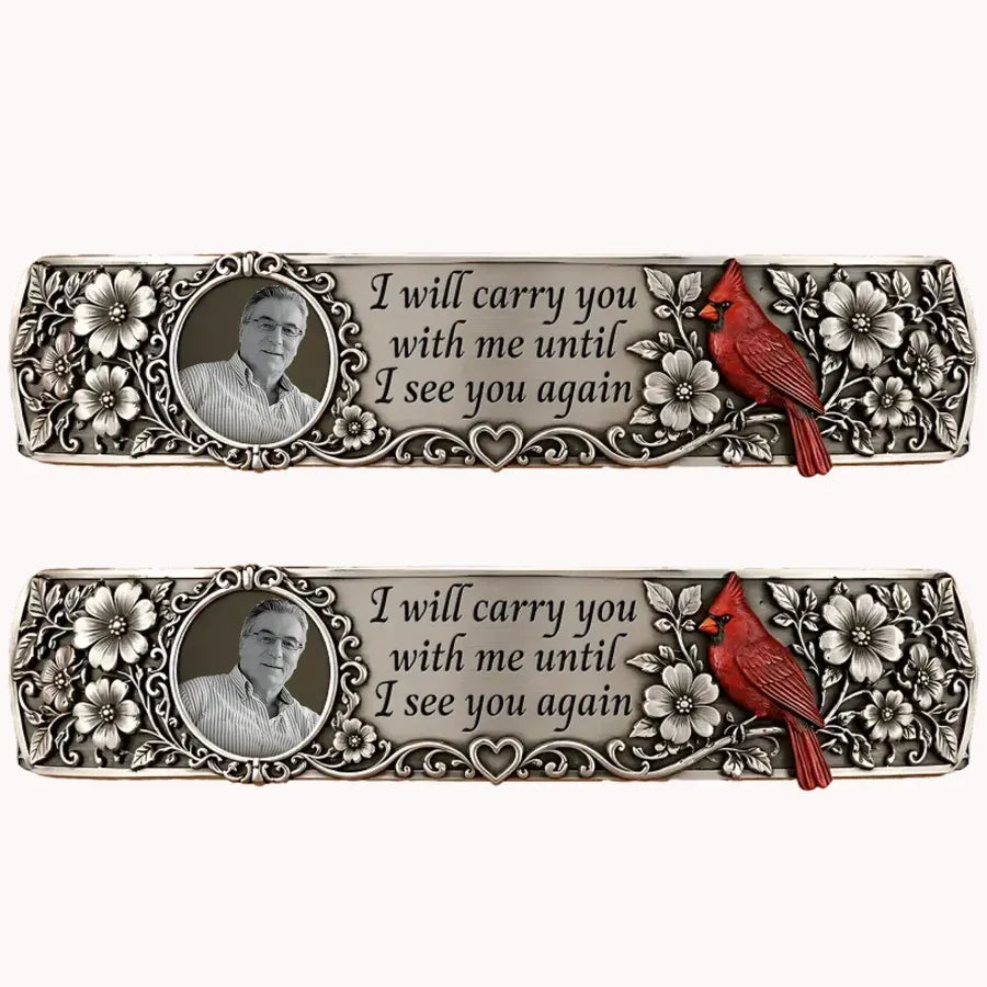 Personalized Cardinal Memorial Cuff Bracelet