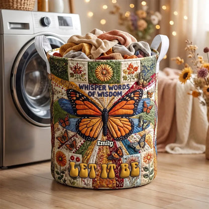 Personalized Butterfly Laundry Basket