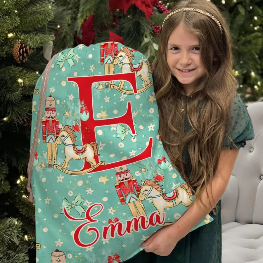 Personalized Christmas Drawstring Bag
