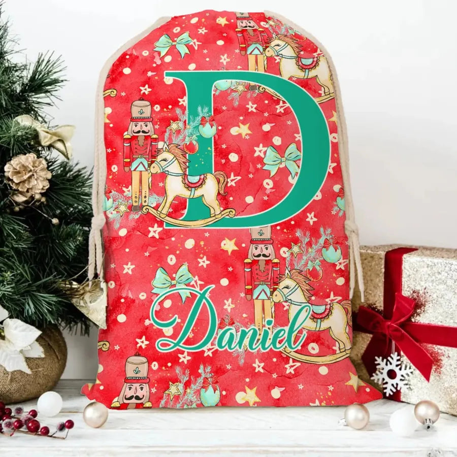 Personalized Christmas Drawstring Bag