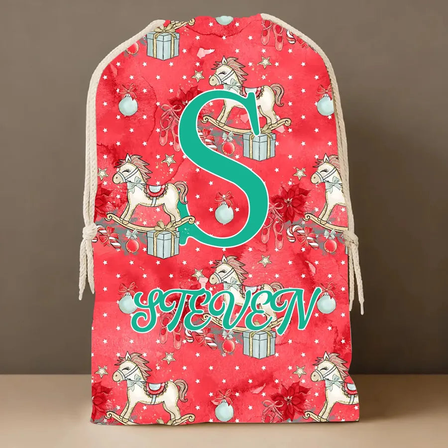 Personalized Christmas Drawstring Bag