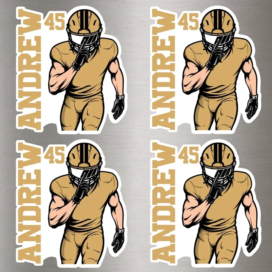 Personalized American Football Magnetic Sheet