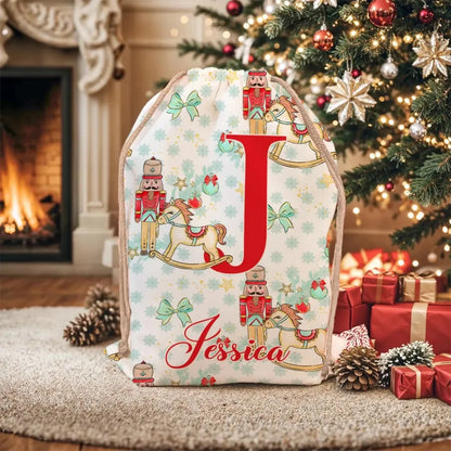 Personalized Christmas Drawstring Bag