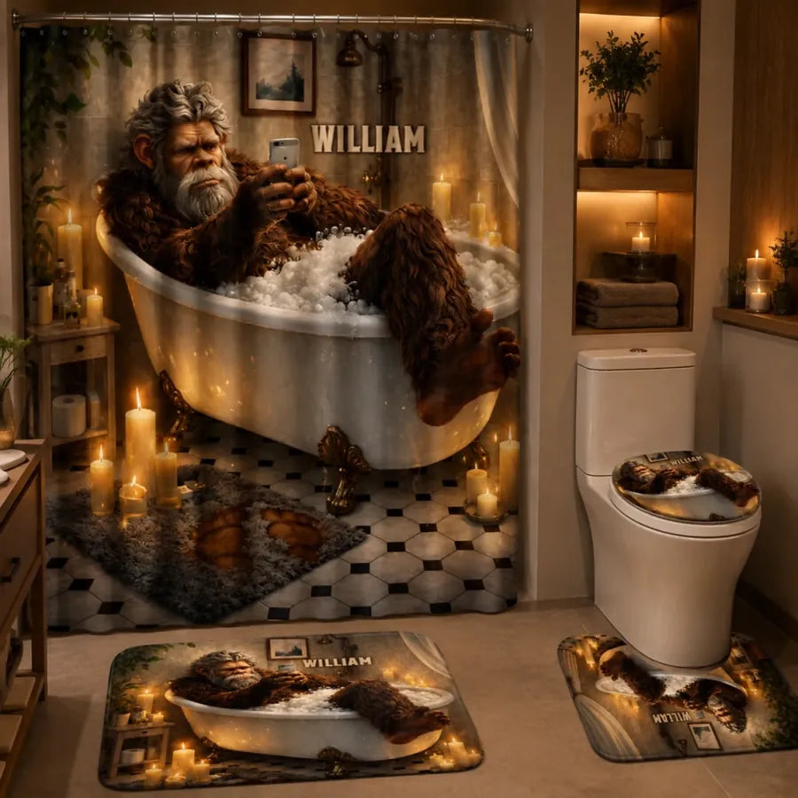 Personalized Bigfoot Bathroom Set