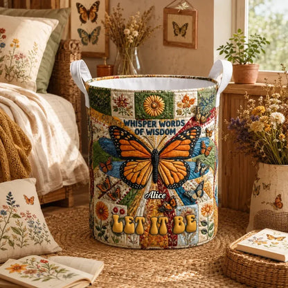 Personalized Butterfly Laundry Basket