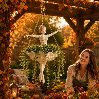 Ballet Dancer Hanging Planter