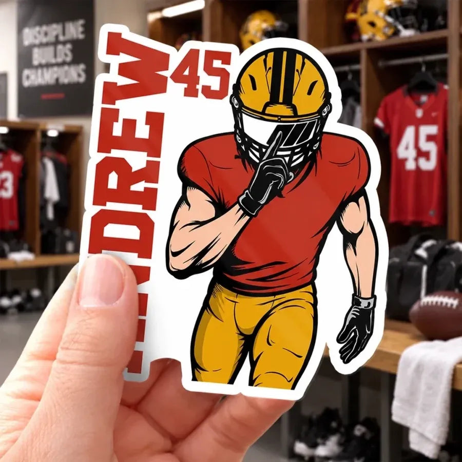 Personalized American Football Magnetic Sheet