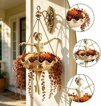 Ballet Dancer Hanging Planter
