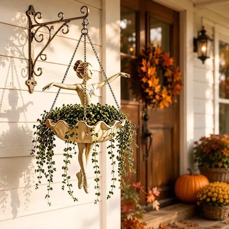 Ballet Dancer Hanging Planter