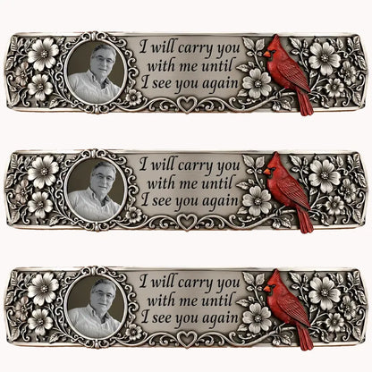 Personalized Cardinal Memorial Cuff Bracelet
